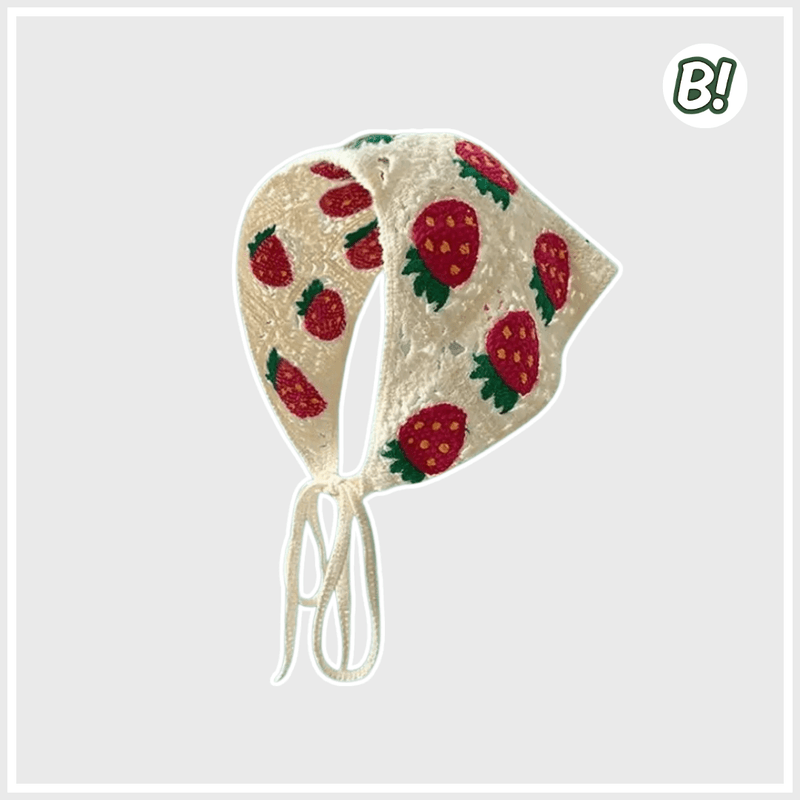 Trama de Flores – Bandana Triangular de Crochê
