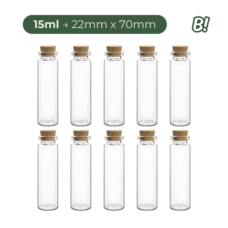 Kit 10 Mini Garrafinhas de Vidro
