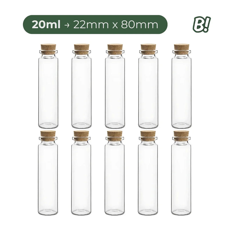 Kit 10 Mini Garrafinhas de Vidro