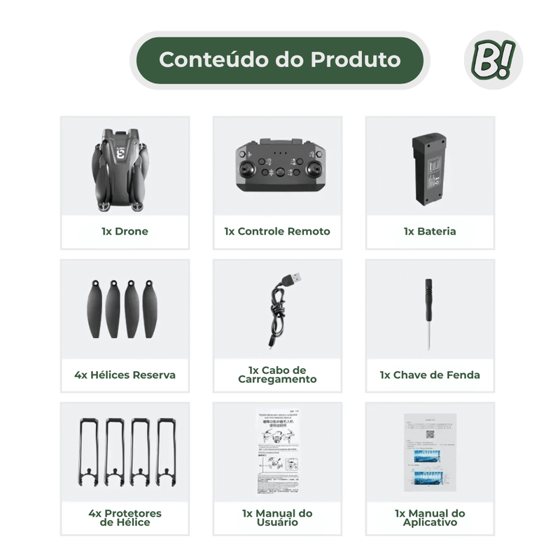 Aguion V8 – Drone Dobrável com Câmera 8K e Controle Remoto