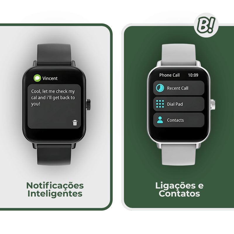 Colmi P81 – Smartwatch Quadrado Com Chamadas Por Voz e Tela Ultra 1.9”
