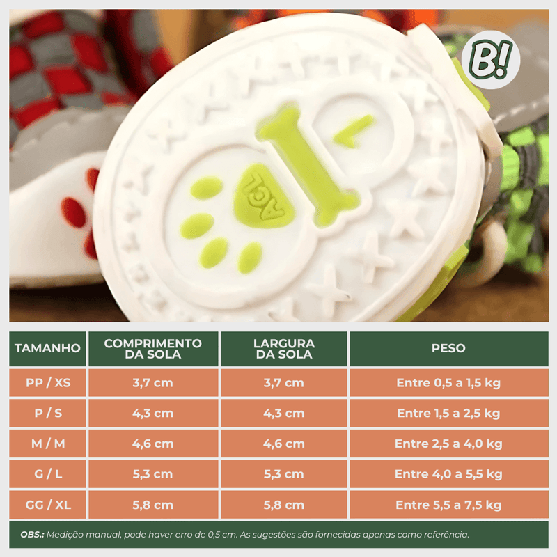 Patinhas Turbo – Kit com 4 Botinhas Respiráveis