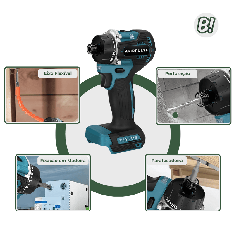 AvidPulse – Parafusadeira e Furadeira Brushless