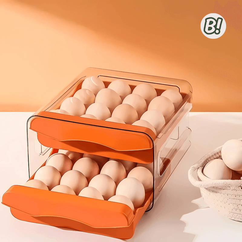 OvoBox Duplo – Caixa Empilhável Com Trilhos Deslizantes