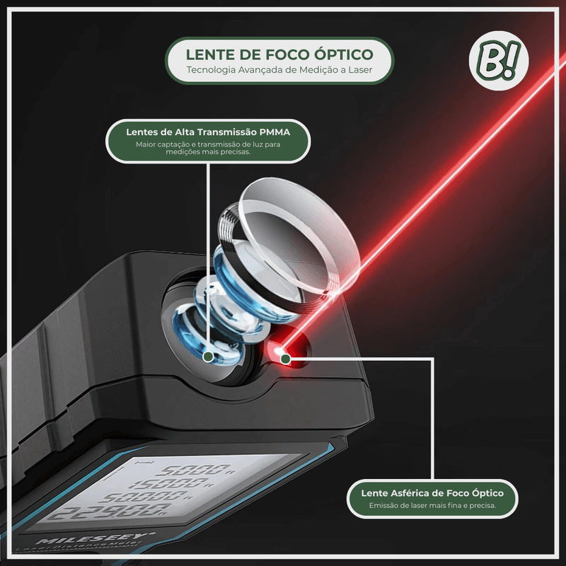 Trena Mileseey S6 – Trena a Laser Digital de Alta Precisão