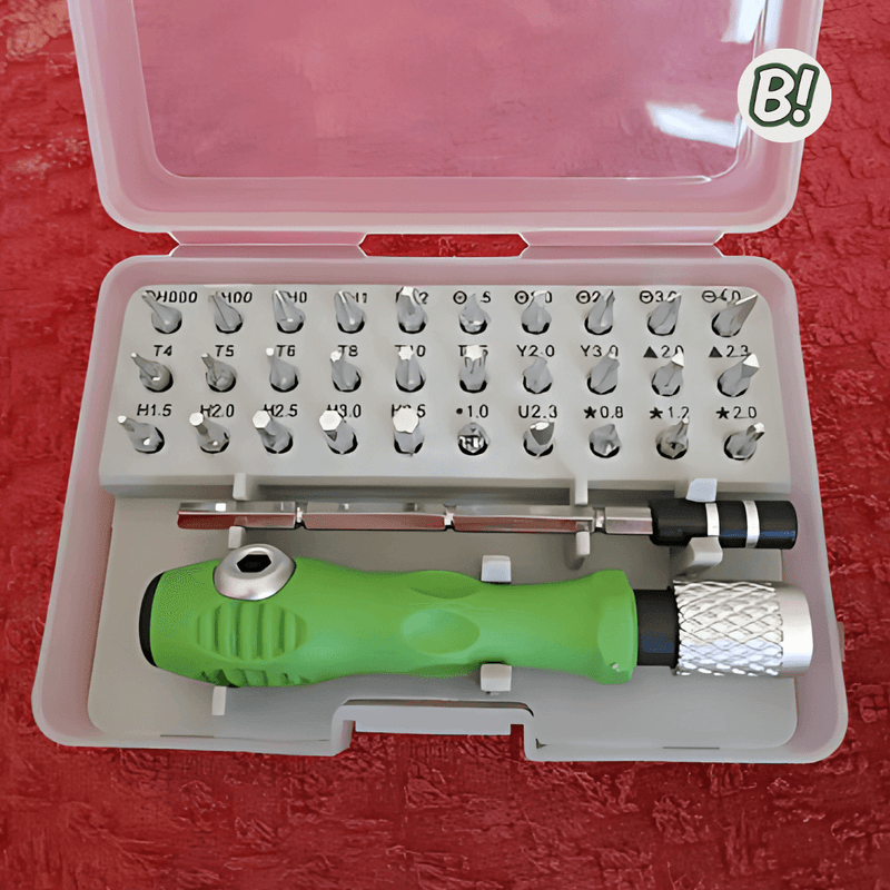 Mini FixBox – Jogo de Chaves de Fenda com 32 Peças