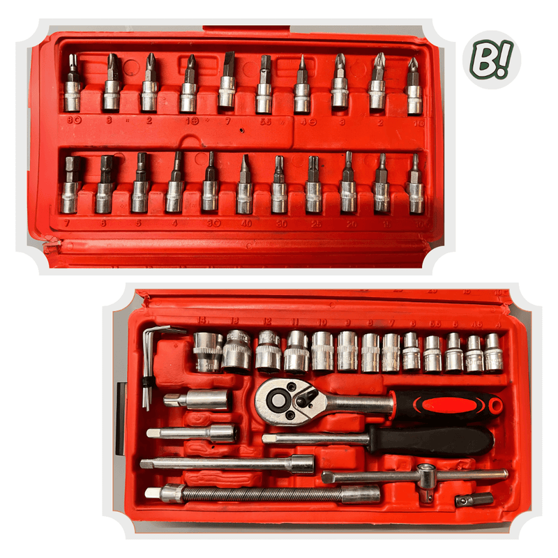 Kit Mecânico Master – Jogo de Ferramentas com 46 Peças