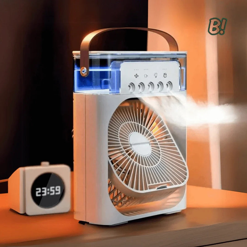 ClimaLeve – Ventilador Portátil com Névoa e LED
