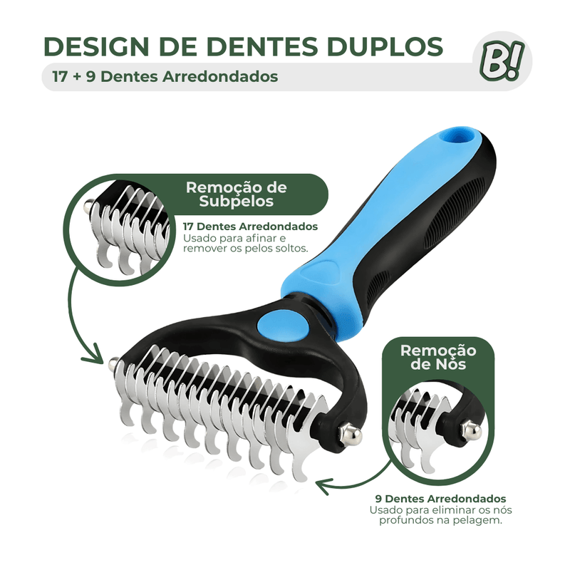 Pente Fácil – Escova Profissional Para Remoção de Nós e Pelos Soltos