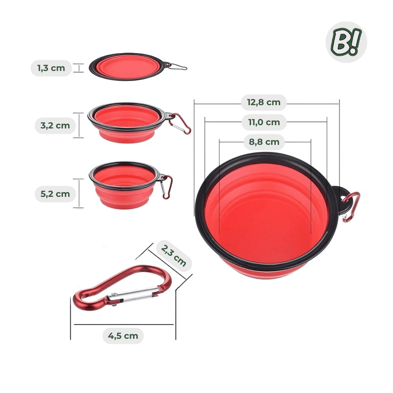 Comedouro Portátil de Silicone para Pets – 350 ml