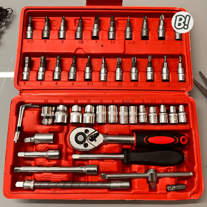 Kit Mecânico Master – Jogo de Ferramentas com 46 Peças