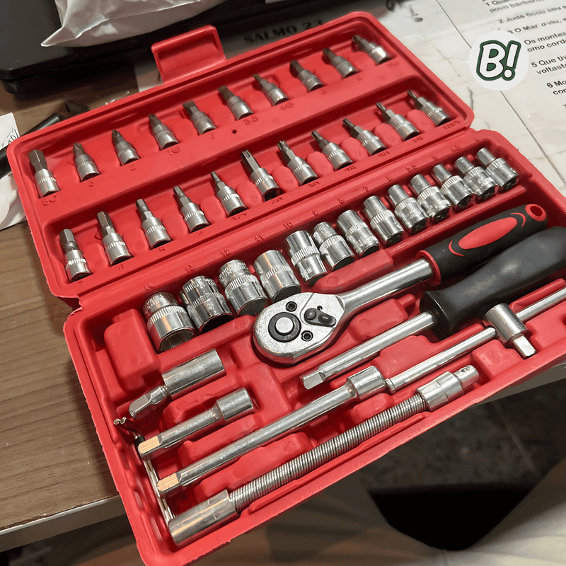 Kit Mecânico Master – Jogo de Ferramentas com 46 Peças