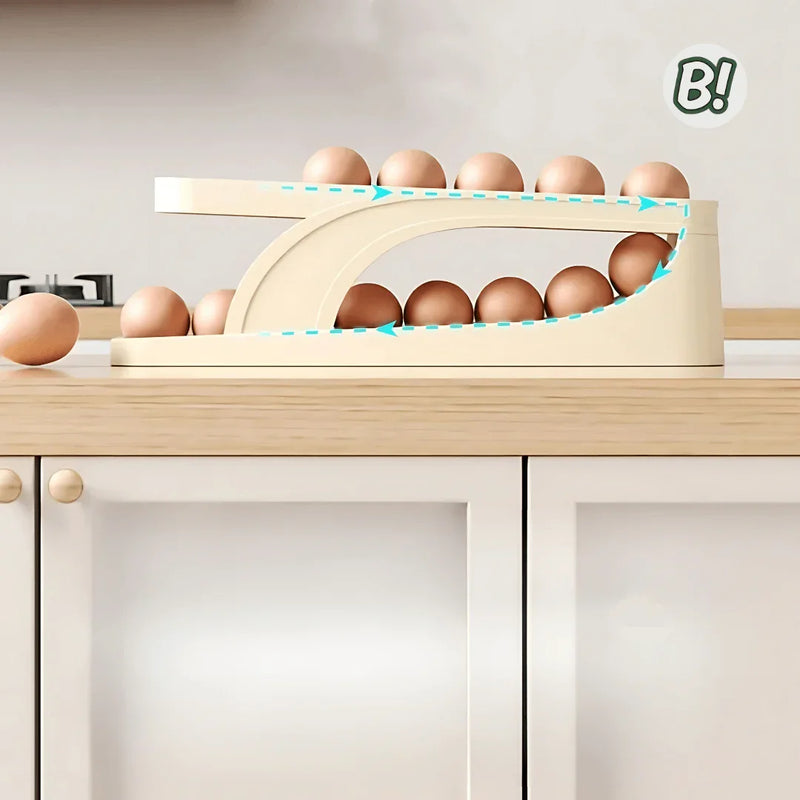 Ovomático – Porta-Ovos Inclinado com Deslizamento Automático