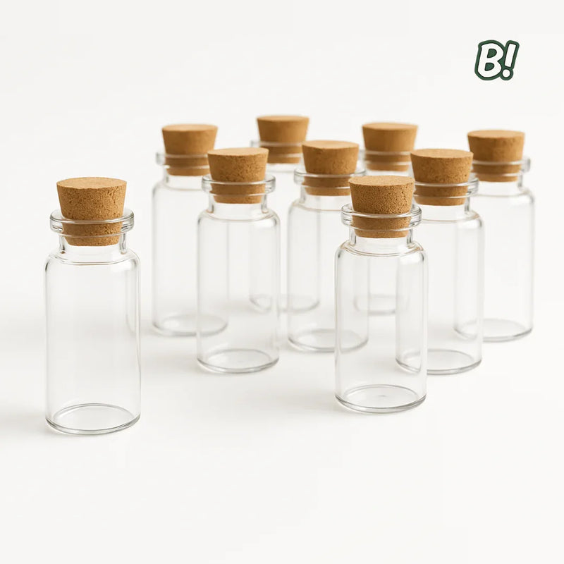Kit 10 Mini Garrafinhas de Vidro