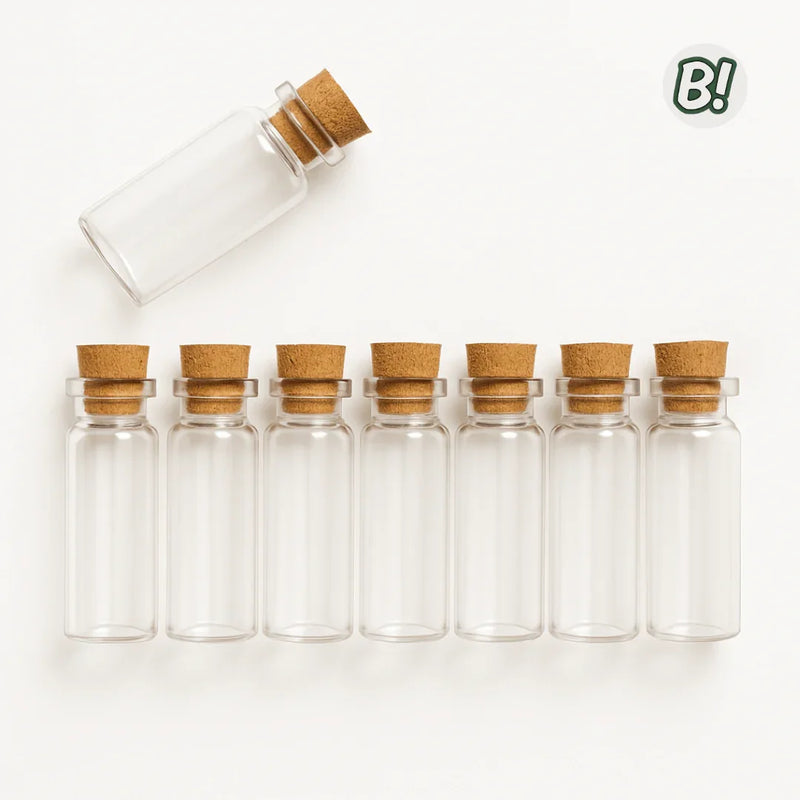 Kit 10 Mini Garrafinhas de Vidro