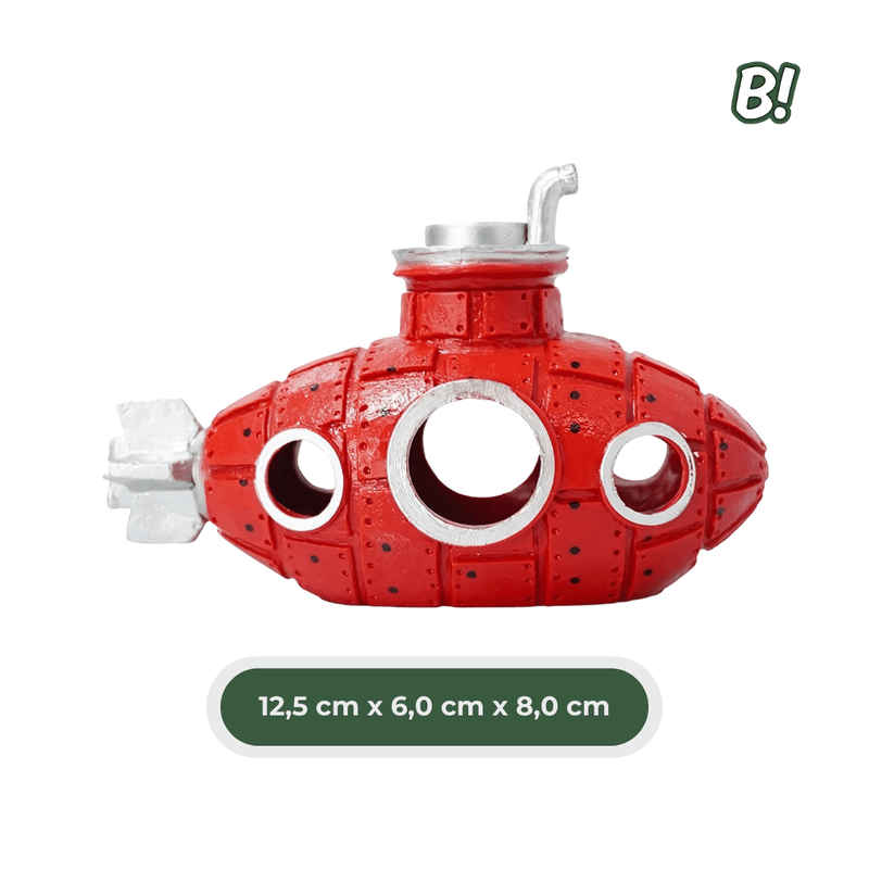 Subninhos – Ornamento de submarino colorido para aquário