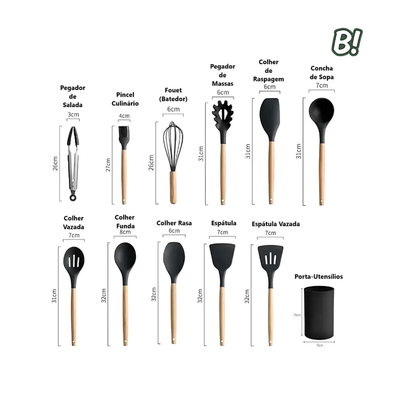 Kit 11 Utensílios de Cozinha