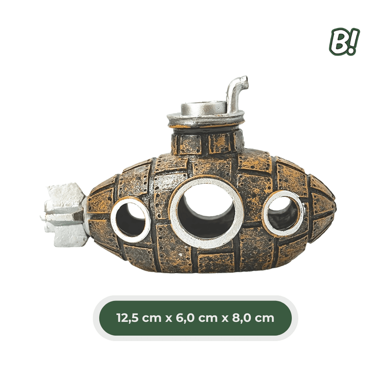 Subninhos – Ornamento de submarino colorido para aquário
