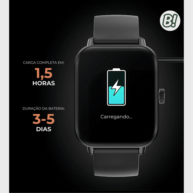 Colmi P81 – Smartwatch Quadrado Com Chamadas Por Voz e Tela Ultra 1.9”