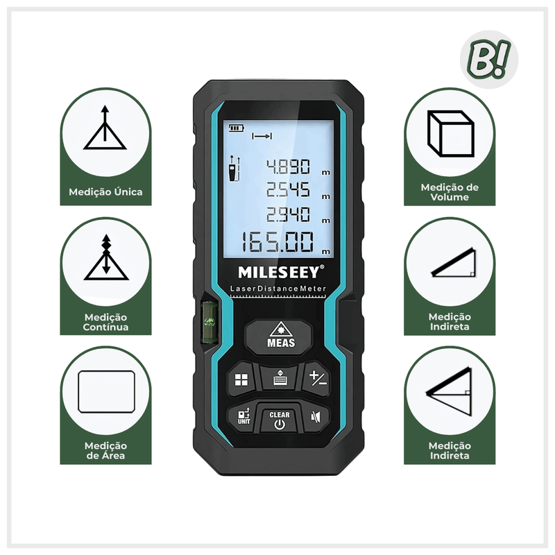 Trena Mileseey S6 – Trena a Laser Digital de Alta Precisão