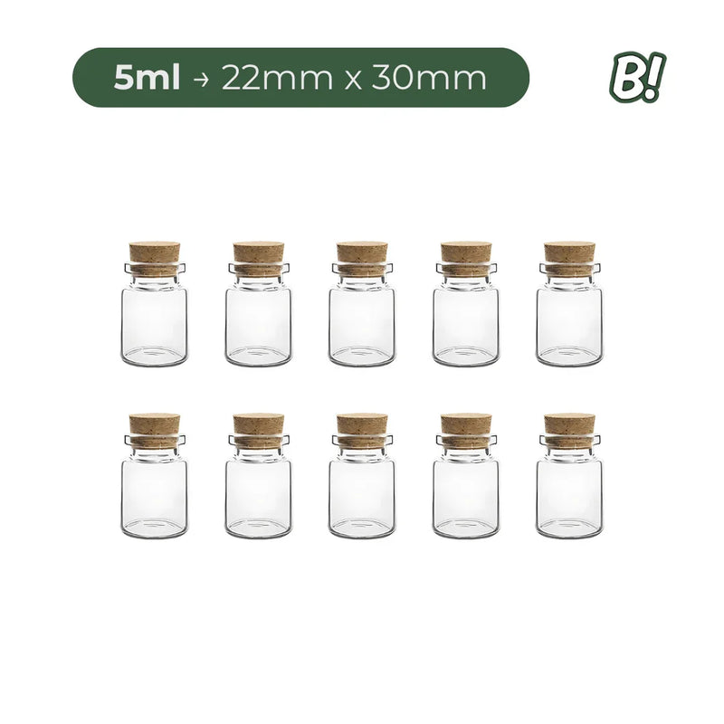 Kit 10 Mini Garrafinhas de Vidro