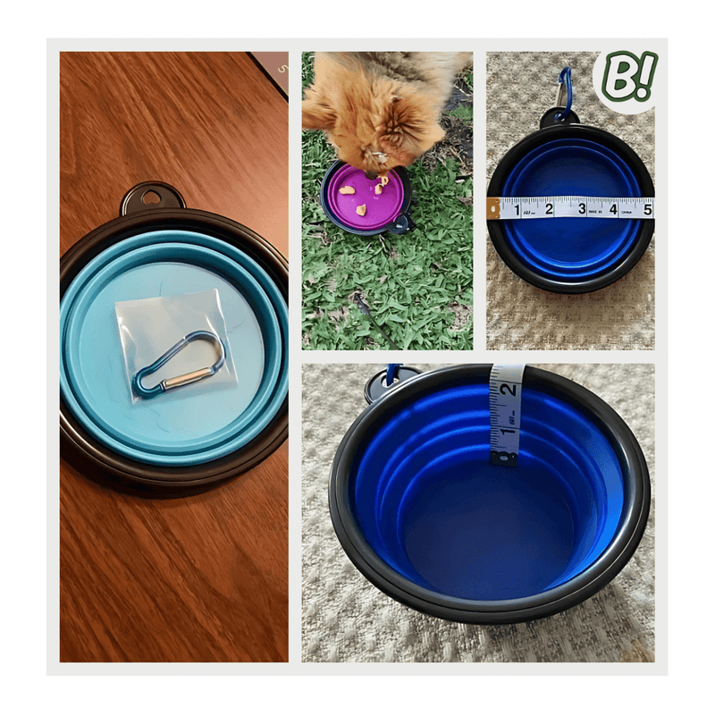 Comedouro Portátil de Silicone para Pets – 350 ml