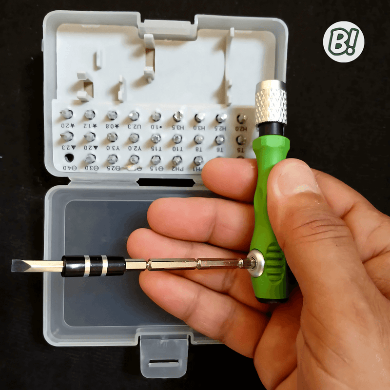 Mini FixBox – Jogo de Chaves de Fenda com 32 Peças