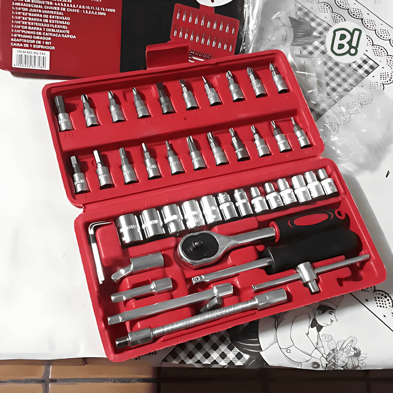 Kit Mecânico Master – Jogo de Ferramentas com 46 Peças