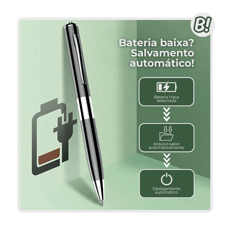 VoxPen Elite – Caneta Gravadora com Ativação por Voz