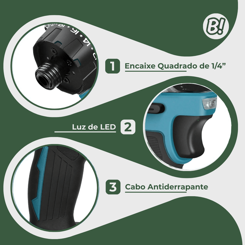 AvidPulse – Parafusadeira e Furadeira Brushless