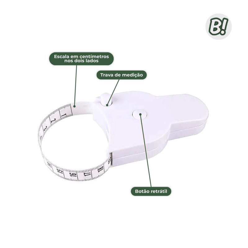 FitLine Pro – Fita Corporal para Medição de Circunferência com Trava Automática