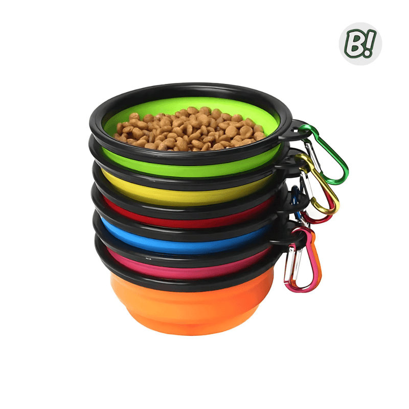 Comedouro Portátil de Silicone para Pets – 350 ml
