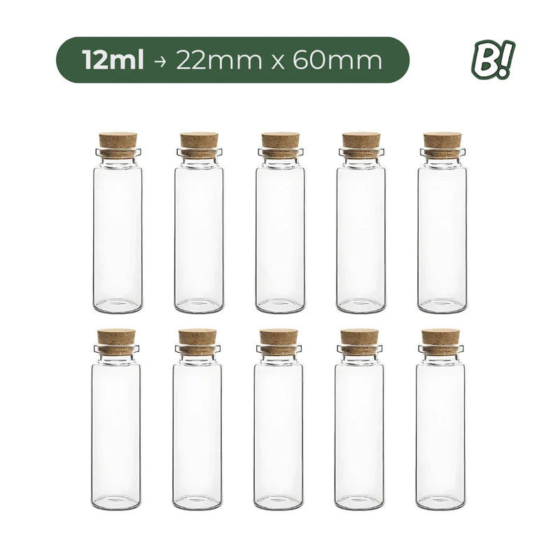 Kit 10 Mini Garrafinhas de Vidro