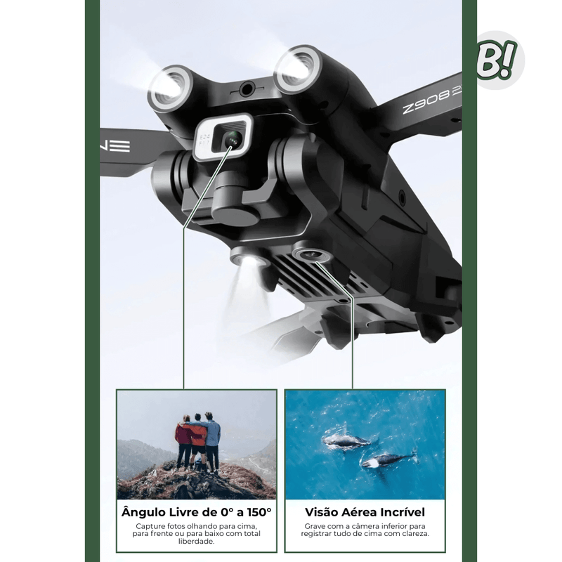 Aguion V8 – Drone Dobrável com Câmera 8K e Controle Remoto