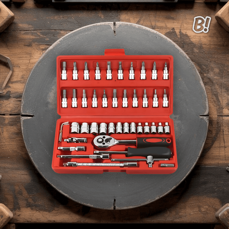 Kit Mecânico Master – Jogo de Ferramentas com 46 Peças