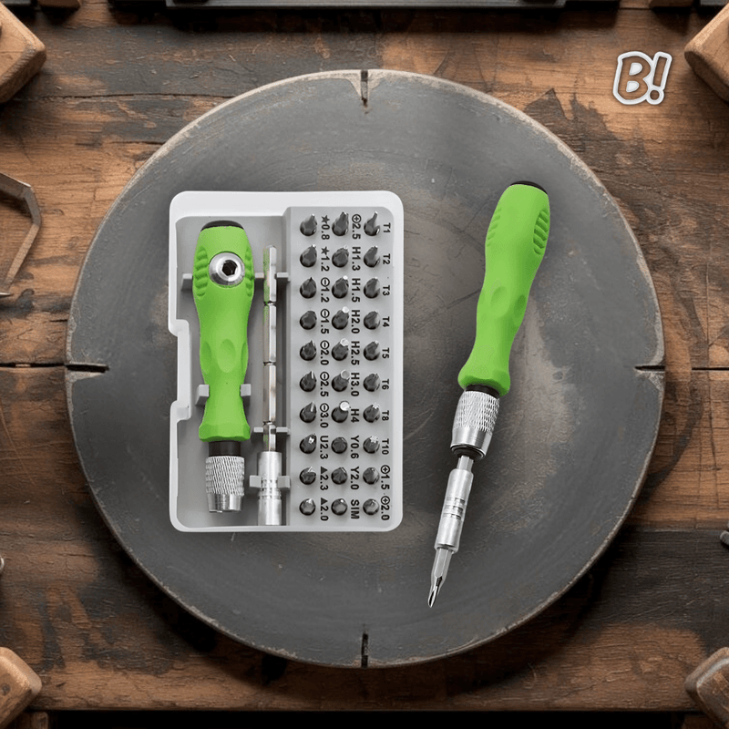 Mini FixBox – Jogo de Chaves de Fenda com 32 Peças